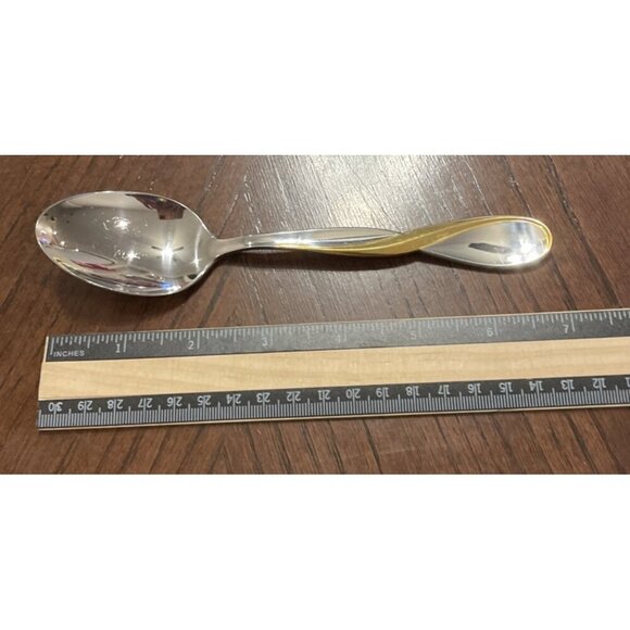 Oneida USA Golden Aquarius‎ Stainless Steel Oval Soup Spoons Set Of 4 Flatware - Picture 4 of 4